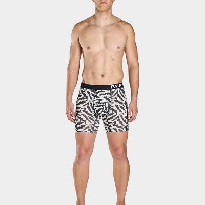 Pair of Thieves Men's Wht Zebra 2pk Sport Boxer Briefs - Black L