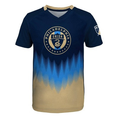 MLS Philadelphia Union Boys' Sublimated Poly Jersey - XS: Team Logo Pullover