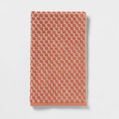 6pc Performance Plus Textured Dot Bath Towel Set Terracotta - Threshold