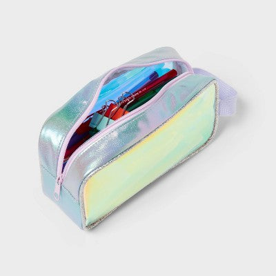 Iridescent Plastic Pencil Pouch Purple - up&up