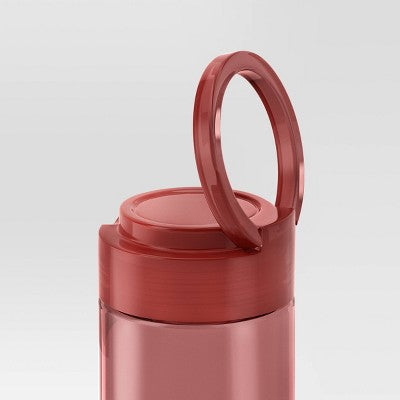 16oz Clear Water Bottle - Dealworthy Red