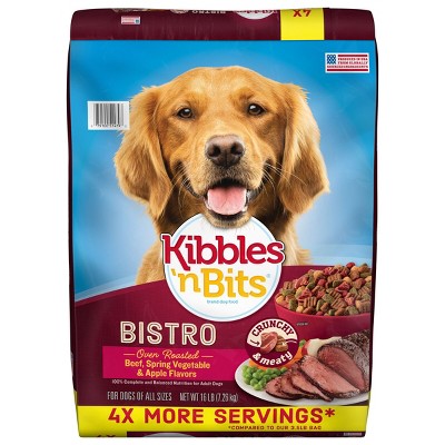 Kibbles 'n Bits Bistro Beef, Spring Vegetable & Apple Flavors Adult Complete & Balanced Dry Dog Food - 16 lbs (LOCAL PICKUP ONLY)
