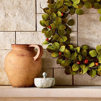 5" Round Marble Box Natural - Threshold designed with Studio McGee