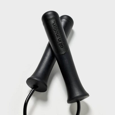2" Weighted Jump Rope - Black - All In Motion: Polypropylene, TPR, TPU