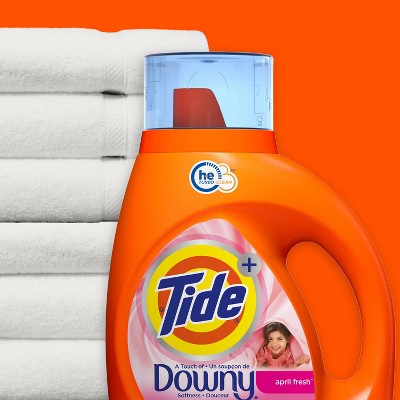 Tide Plus Downy April Fresh HE Compatible Liquid Laundry Detergent Soap - 63 fl oz