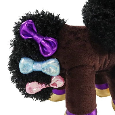 Animal Adventure 4.5'' Afro Unicorn Laying Unicorns Plush Dark Brown