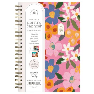 Rhi James for Blue Sky Weekly/Monthly Planner 15 Month Wirebound 5"x8" Textured Paper Hardcover - Ava Floral
