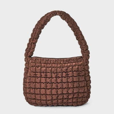 Puffer Hobo Shoulder Bag - Wild Fable Brown