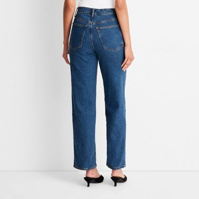 Women's Highest-Rise Straight Ankle Jeans Universal Thread Blue 6