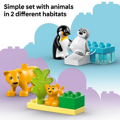 LEGO DUPLO Town Wild Animal Families Penguins & Lions 10442