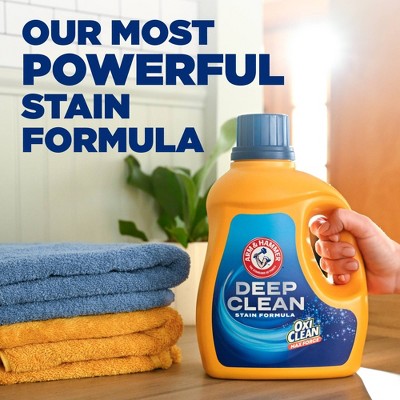 Arm & Hammer Plus OxiClean Max Force Deep Clean Stain Sparkling Clean Liquid Detergent 50 Loads - 75oz