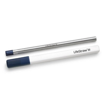 LifeStraw Sip Reusable Steel Filter Straw with Carry Case Midnight Blue