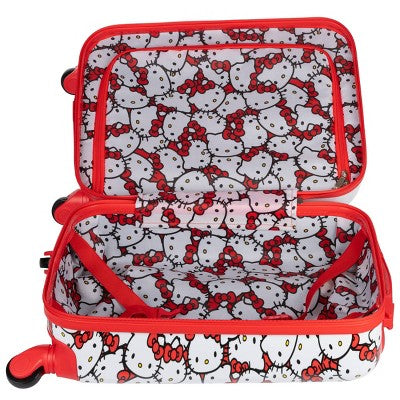Hello Kitty Hardside Carry On Spinner Suitcase - Red/White