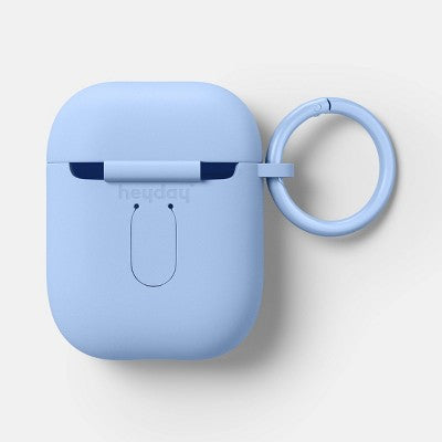 AirPods (1/2 Generation) Silicone Case with Clip - heyday Periwinkle Blue: Lightweight Accessory, Wireless Charging Compatible
