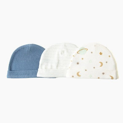 Picolette by Olivia Culpo Baby Boys' 3pc Hats - Blue/white 0-3M