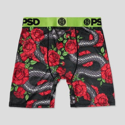 PSD Men's 2pk Venom Drip Boxer Briefs - Neon Snake/Black Pink Snake S