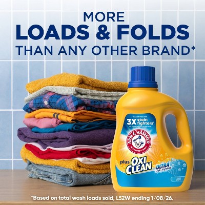 Arm & Hammer Plus OxiClean Ultra Stain Fighters Fresh Scent Liquid Detergent 122 Loads - 158.6oz