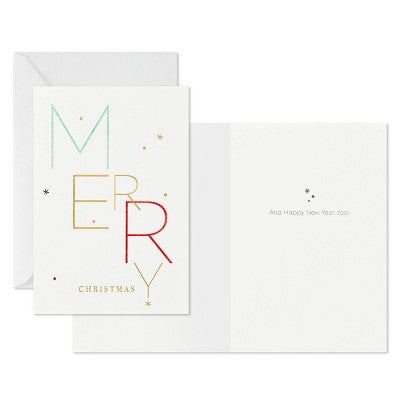 Hallmark 40ct Assorted Boxed Holiday Greeting Card Pack Gold Metallic