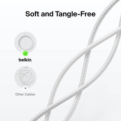 Belkin 3.3' 2pk USB-A to Lightning Cable - White