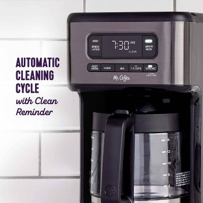 Mr. Coffee 14 Cup Programmable Coffee Maker Dark Stainless Steel