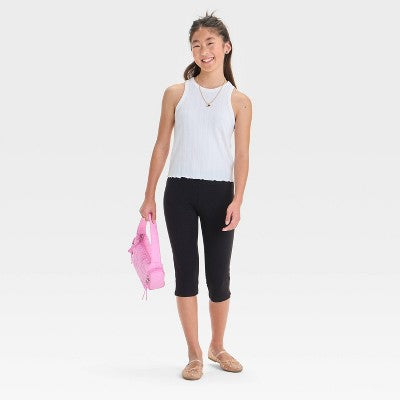 Girls' Capri Leggings - art class Black S