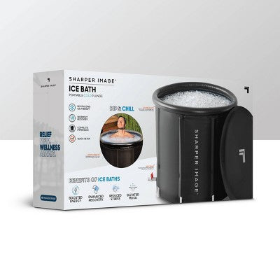 Sharper Image Ice Bath Portable Cold Plunge Revitalizing Ice Therapy Workout Recovery - Black (LOCAL PICKUP ONLY)
