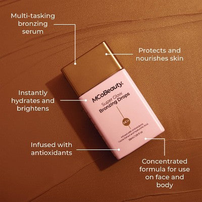 MCoBeauty Super Glow Bronzing Drops - 1.01 fl oz: Vegan, Illuminating, Cream Bronzer for Skin Tone Improvement