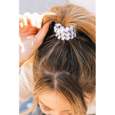 TELETIES Large Hair Ties - 3pc - Coconut White
