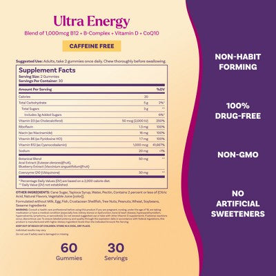 Natrol Ultra Energy 4 in 1 Gummies - 50ct