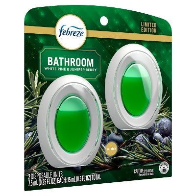 Febreze Bathroom Air Freshener - White Pine & Juniper Berry - 2ct