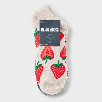 Women's Fruit 6pk Low Cut Socks - Assorted Colors 4-10