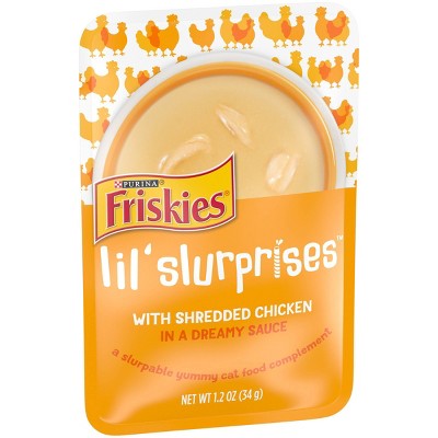 Friskies Lil' Slurprises Compliments Lickable Shredded Chicken Wet Cat Food - 1.2oz