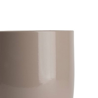 LiveTrends 6.5" Bari Ceramic Indoor Planter Pot Dark Taupe
