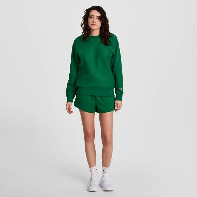 Champion Women's Fleece Crewneck Sweatshirt - Green M