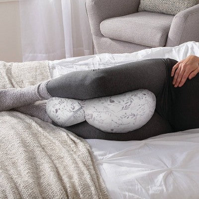Boppy Side Sleeper Pregnancy Pillow - Gray Falling Leaves