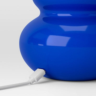 Mini Plastic Table Lamp with Glass Orb Cobalt Blue - Room Essentials