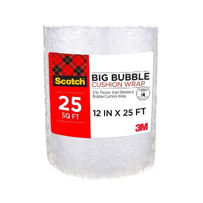 Scotch Big Bubble Cushion Wrap 12" x 25'