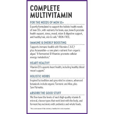 New Chapter Men's Multivitamin 55+,Extra B6 & B12,D3,Astaxanthin,Vitamin C & Zinc,Immune & Heart Health,One Daily Tablets - 30ct