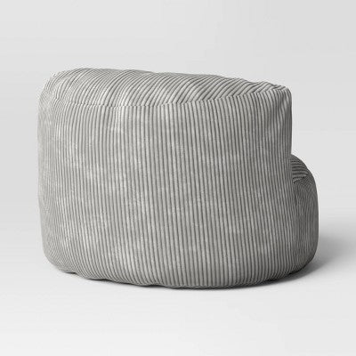 Corduroy Compressed Foam Dorm Chair Charcoal - Room Essentials: Knit Pattern, Polyester, No Assembly Required (LOCAL PICKUP ONLY)