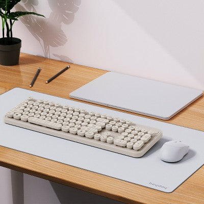 Full Size Round Pop Key Plaid Keyboard - heyday