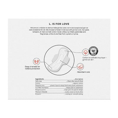 L . Ultra Thin Menstrual Pads - Super - 56ct