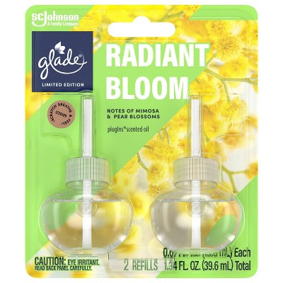 Glade PlugIns Scented Oil Air Freshener Refills - Radiant Bloom - 1.34 fl oz/2ct