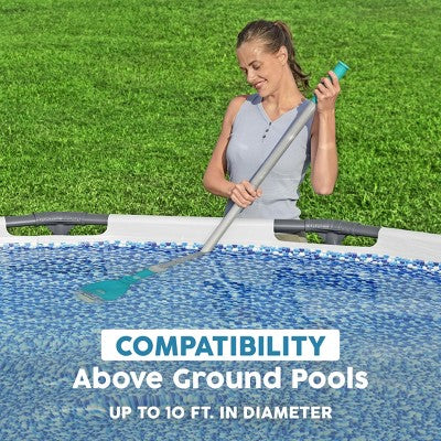 Bestway Cordless Pool Vacuum for Up to 10 Ft Pools, AquaTech Cordless Vacuum Cleaner - Adjustable Pole, Debris Compartment, and AA Battery Operated (LOCAL PICKUP ONLY)
