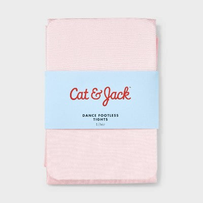 Girls' Dance Footless Tights - Cat & Jack Pink XS