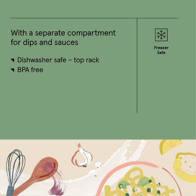 Bento Meal Prep Food Storage Container Sage - Figmint