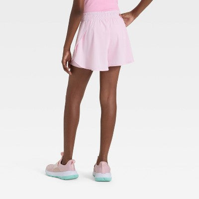 Girls' Flowy Shorts - All In Motion Light Pink S