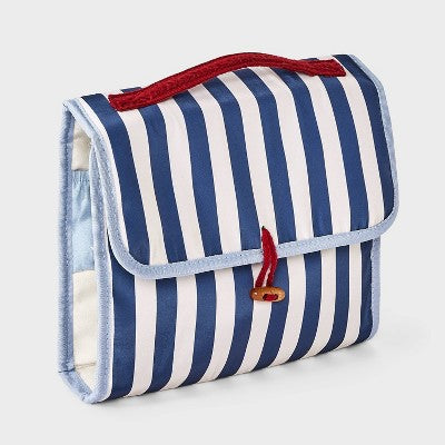 Striped Fold-Up Hanging Jewelry Storage Case - A New Day Blue