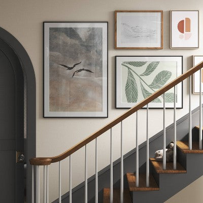22"x28" Matted to 18"x24" Elevated Aluminum Poster Frame Black - Threshold: Modern Wall Decor Rectangle Shape (LOCAL PICKUP ONLY)
