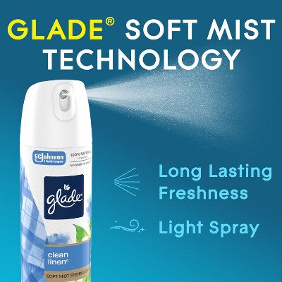 Glade Aerosol Air Fresheners - Clean Linen - 7.3oz