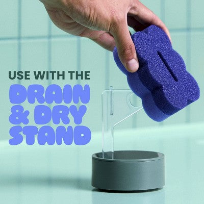 Brite by Scotch-Brite Two-Sided Scrub & Wipe Dish Sponge - Midnight Mode: Foam, Cleaning Tools and Accessories